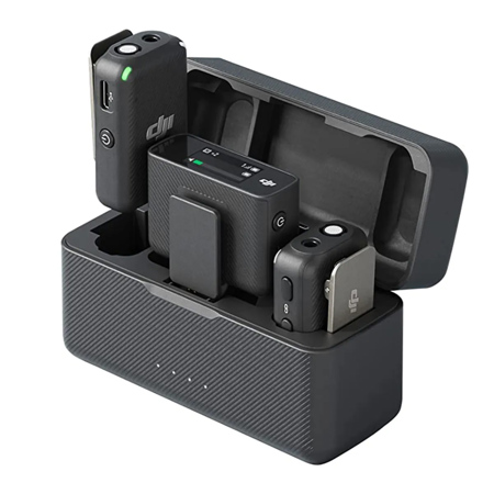 DJI Mic Dual-Transmitter Compact Digital Wireless Microphone System/Recorder for Camera & Smartphone, 2.4 GHz
