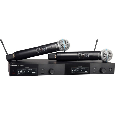 Shure SLXD24D/B58 Dual-Channel Digital Wireless Vocal System with Beta 58 Microphone Capsule, G58: 470-514MHz
