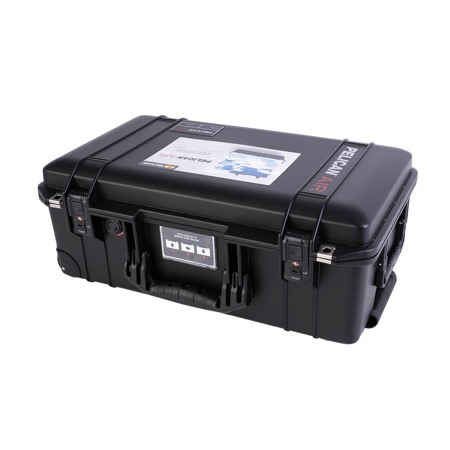 Pelican 1535TRVL Wheeled Carry-On Air Travel Case with Lid Organizer and Packing Cubes, Black