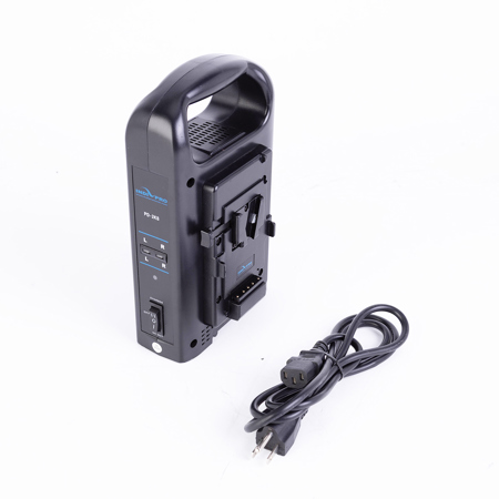 IndiPRO PD2BCH V-Mount Dual Battery Charger with XLR Output