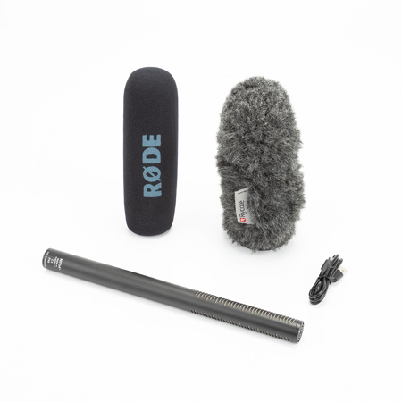 Rode NTG-4+ Directional Condenser Shotgun Microphone, with Rycote 14cm Long Hair Wind Diffusion