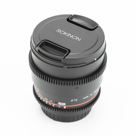 Rokinon 85mm t/1.5 Aspherical Cine Lens for Canon with De-Clicked Aperture and Follow Focus Fixed Lens