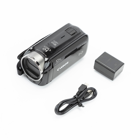 Canon VIXIA HF R500 1080p Full HD Camcorder, 3.28MP, 57x Advanced /32x Optical Zoom, 3.0" Capacitive Touch Panel, USB, Smart AUTO - Black