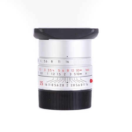 Leica 35mm f/2 SUMMICRON-M ASPHERICAL Silver Chrome Finish Wide Angle Manual Focus Lens for M System