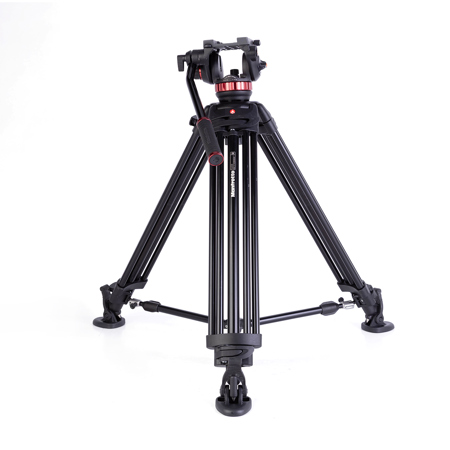 Manfrotto MVH502A Fluid Head and 546B Tripod System #MVH502A,546BK-1 (15.4 lb Load Capacity)