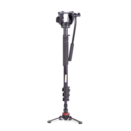 Manfrotto XPRO Aluminum Monopod with MVH500AH Fluid Video Head, 4 Section, 31" Minimum Height, 80" Maximum Height