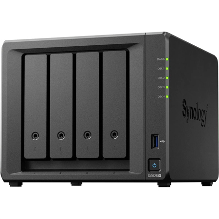 Synology DiskStation DS925+ 4-Bay NAS Enclosure, Diskless