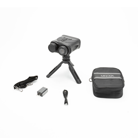 Minolta MNDM10B 10x25 Digital Night Vision Monocular with 4K Ultra HD Camera Black