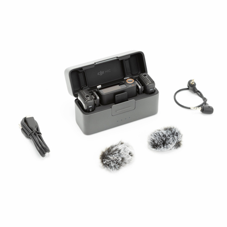 DJI Mic 2 2.4GHz 2-Person Compact Digital Wireless Microphone System/Recorder with Charging Case