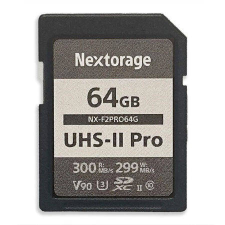 Nextorage NX-F2PRO Series SDXC UHS-II V90 Memory Card 64GB