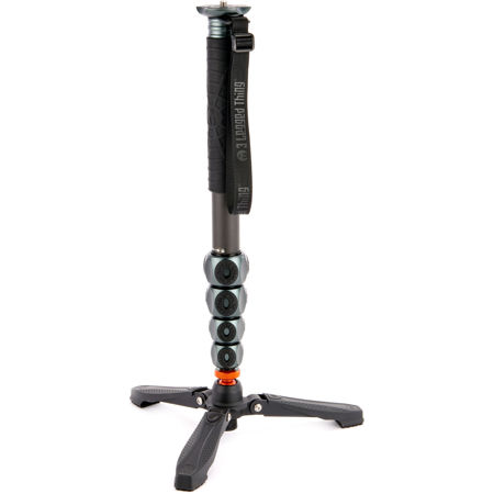 3 Legged Thing Alana 5-Section CF Monopod with DocZ Foot Stabilizer Kit, Gray