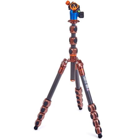 3 Legged Thing Albert 2.0 5-Section CF Tripod with AirHed Pro, Bronze/Blue