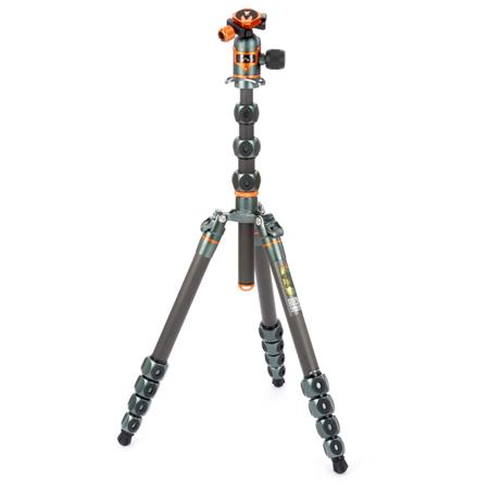 3 Legged Thing Legends Bucky 5-Section CF Tripod w/AirHed Vu Ball Head, Gray