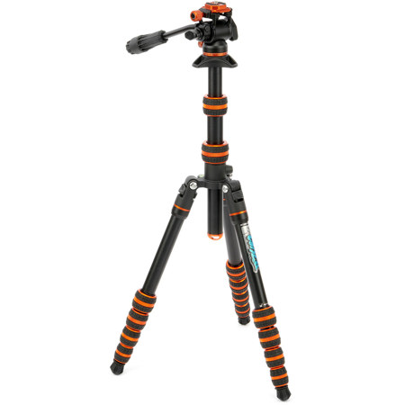 3 Legged Thing Punks Corey 2.0 5-Section Magnesium Alloy Video Tripod with Head Black with Copper Accents