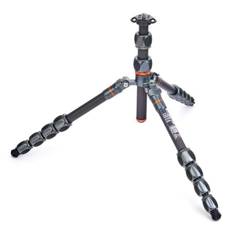 3 Legged Thing Leo 2.0 Carbon Fiber Tripod System, 66 lbs Payload, Metallic Slate Gray