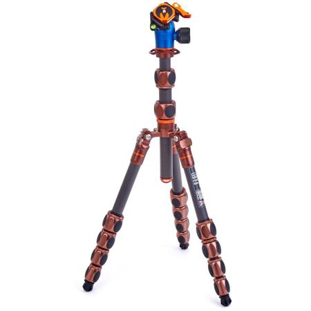 3 Legged Thing Leo 2.0 5-Section CF Tripod with AirHed Pro Lever, Bronze/Blue