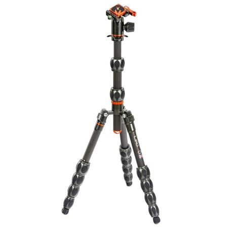 3 Legged Thing Eclipse LEO Carbon Fiber Travel Tripod Systm w/AirHed Switch,Grey