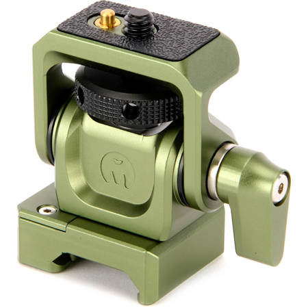 3 Legged Thing Monty 2 Mighty Mini Pan and Tilt Picatinny Clamp Accessory Mount Moss Green