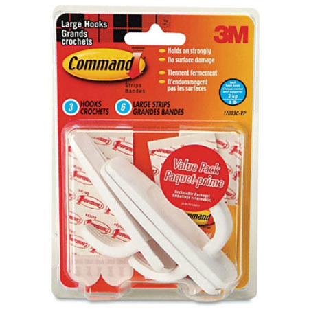 3M Command Adhesive Large Hooks Value Pack
