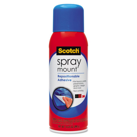 3M Scotch Spray Mount Repositionable Adhesive, 10.25 oz, Aerosol