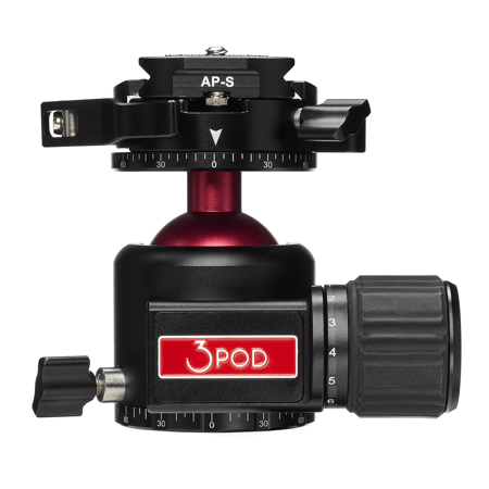 3Pod Everest H2 Ball Head with Arca-Type Quick Release and Lever-Release Clamp - 33Lbs capacity