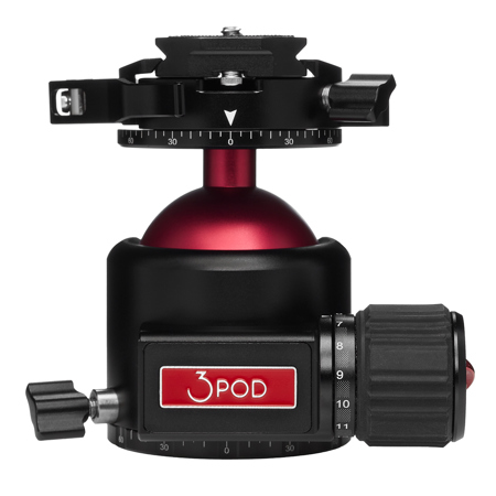 3Pod Everest H4 Ball Head With Arca-Type Quick Release and Lever-Release Clamp 55Lbs Capacity