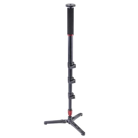 3Pod Orbit 4-Section Aluminum Handheld Monopod Stick for DSLR Photo & Video, Sports Cameras, Fluid Base Tripod Legs with Bag