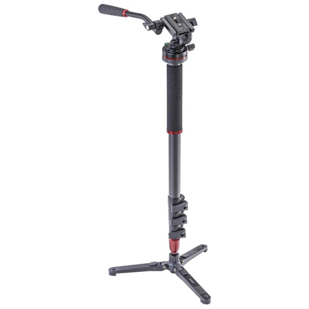 3Pod 4 Sect.Carbon Fiber Photo/Video Monopod, w/Fluid Base, LWT Fluid Video Head