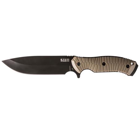 5.11 Tactical CFK 7 Camp Field Knife with Plain Edge Blade, Sandstone Handle