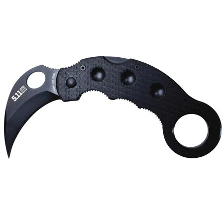 5.11 Tactical Tactical Karambit Knife with Folding Drop Point Blade, Charcoal