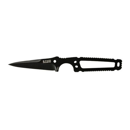 5.11 Tactical Heron Knife with Fixed 2.65" Spear Point Plain Edge Blade, Black