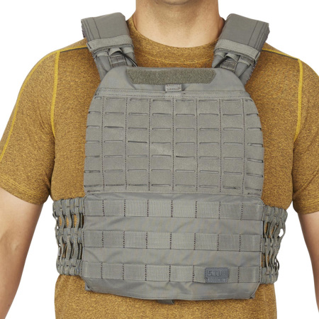 5.11 Tactical Tactec Plate Carrier Vest, Storm Gray