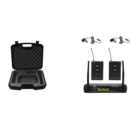 Audio 2000s AWM6074UM UHF Dual-Channel Wireless Lavalier Microphone System