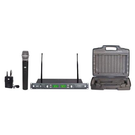 Audio 2000s AWM6546DU Dual-Diversity UHF Handheld & Lavalier Microphone System