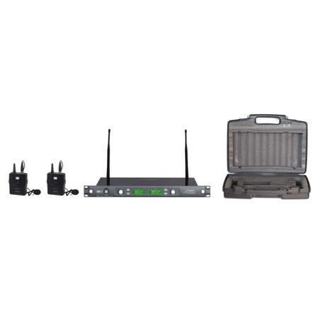 Audio 2000s AWM6546DU Dual-Diversity UHF Wireless Lavalier Microphone System