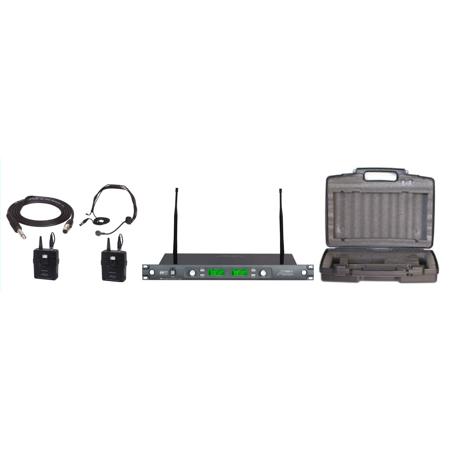 Audio 2000s AWM6547DU Dual-Diversity UHF Guitar & Headset Microphone System
