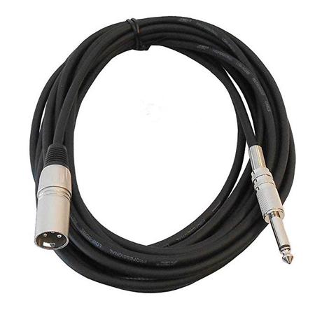 Audio 2000s ADC2022-P Premium 20'x6mm XLR Male to 1/4" TS Microphone/Audio Cable