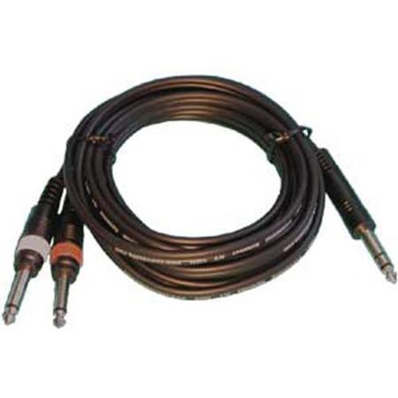 Audio 2000s ADC210R 20'x4/8mm Two 1/4" M-Mono to One 1/4" M-Stereo Audio Cable