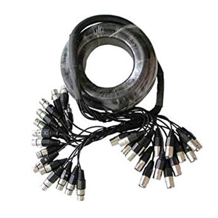 Audio 2000s ADC2722 25'x18mm 16 XLR F to 16 XLR M Multiple Stage Balanced Cable