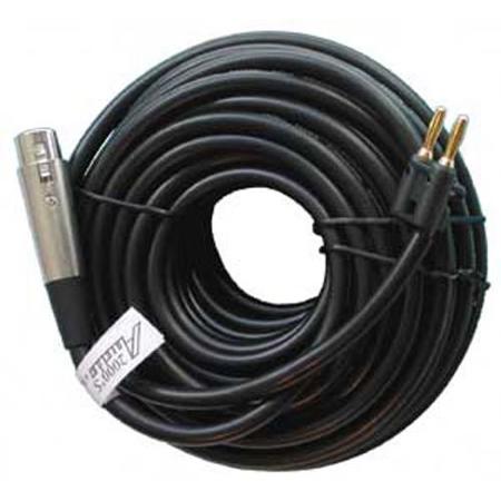 Audio 2000s 25' (7.62m) Banana to XLR Female Speaker Cable, 16AWG