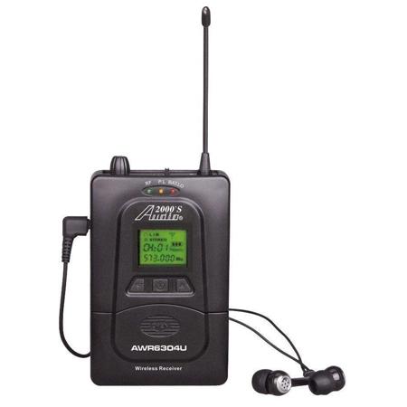 Audio 2000s AWR6304U Bodypack Receiver, 500MHz