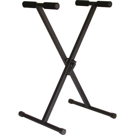 Audio 2000s Easy-Lock Quick Height Adjustment Heavy-Duty Single-Brace Single Tier "X" Keyboard Stand