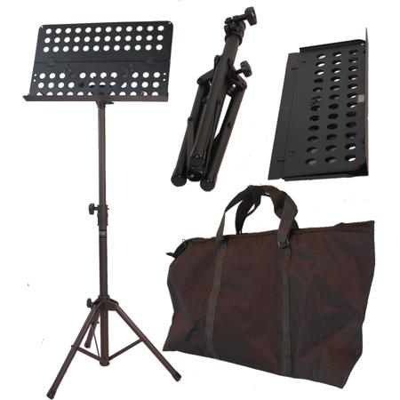 Audio 2000s Portable Metal Sheet Music Stand with Carrying Bag, 19x14" Book Plate