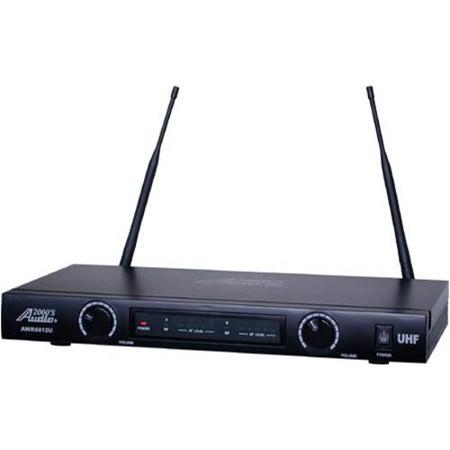 Audio 2000s AWM6012UH UHF Dual-Channel Wireless Headset Microphone System