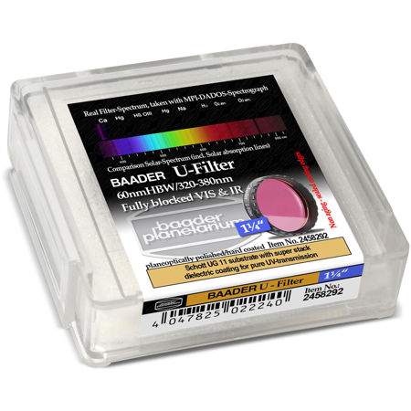 Baader Planetarium U-Filter (Venus, Ultraviolet, ZWL 350nm), 1.25"