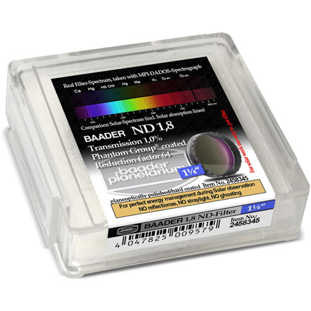 Baader Planetarium 1.25" Neutral Density 1.8 Multicoating Filter