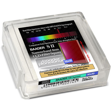 Baader Planetarium 8nm SII CCD Filter, 50x50x3mm Square Unmounted