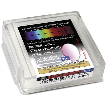 Baader Baader, Clear Focusing 36 x 2mm, Rnd Filter (Optically Polished)