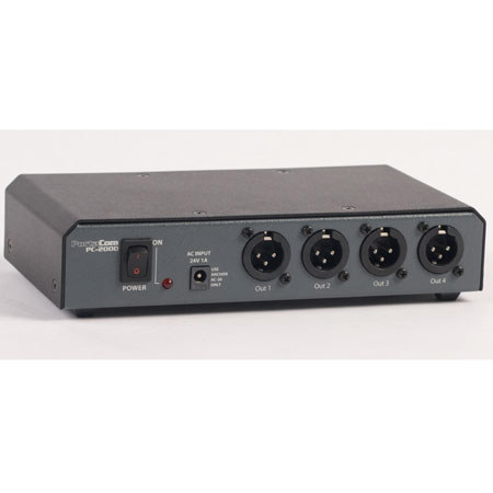 Anchor Audio PortaCom Four User Package with 4x Single Headsets & 4x 50' Cables