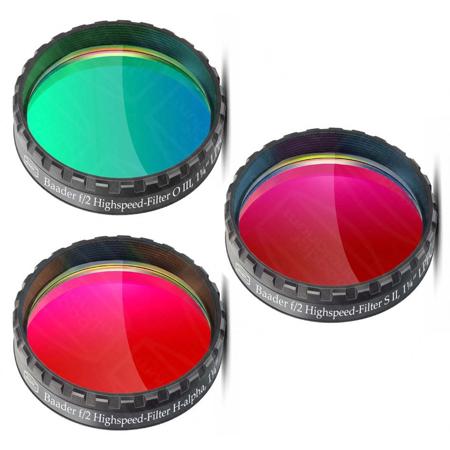 Baader Planetarium 31mm Round f/2 High-speed Narrowband Imaging H-alpha/OIII/SII Filter Set, Unmounted